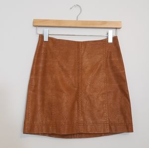 Free People Brown Suede Skirt